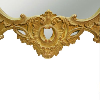 Regency Gold Foil Wood Rectangular Handcrafted Mirror, Spain, 1970s-UZ-1383184