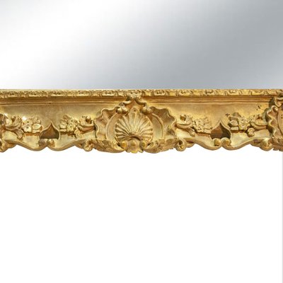 Regency Gold Foil Wood Rectangular Handcrafted Mirror, Spain, 1970s-UZ-1369877