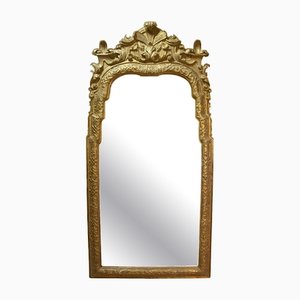 Regency Gold Foil Wood Rectangular Handcrafted Mirror, Spain, 1970s-UZ-1383182