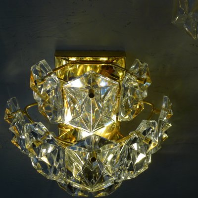 Regency Gold-Plated Wall Lights with Faceted Crystal Glass Prisms from Kinkeldey, Set of 2-VRE-691749