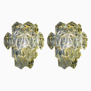 Regency Gold-Plated Wall Lights with Faceted Crystal Glass Prisms from Kinkeldey, Set of 2-VRE-691749