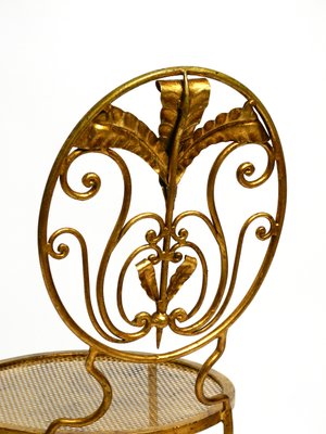 Regency Italian Gold Plated Wrought Iron Chair, 1970s-RR-1314097