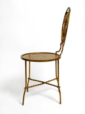 Regency Italian Gold Plated Wrought Iron Chair, 1970s-RR-1314097