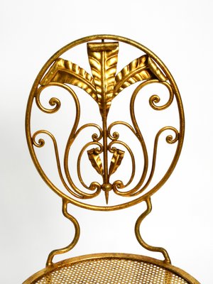 Regency Italian Gold Plated Wrought Iron Chair, 1970s-RR-1314097