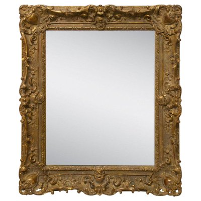 Regency Rectangular Handcrafted Gold Foil Wood Mirror, Spain, 1970-UZ-1278343