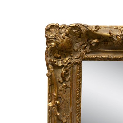 Regency Rectangular Handcrafted Gold Foil Wood Mirror, Spain, 1970-UZ-1278343