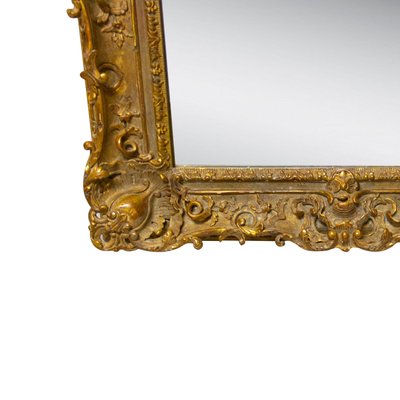 Regency Rectangular Handcrafted Gold Foil Wood Mirror, Spain, 1970-UZ-1278343