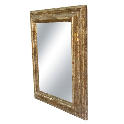 Regency Rectangular Handcrafted Gold Foil Wood Mirror, Spain, 1970s-UZ-1366432