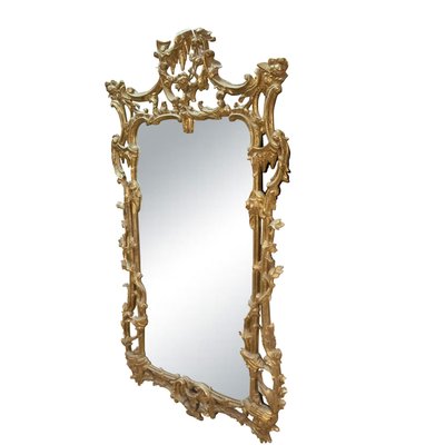 Regency Rectangular Handcrafted Gold Foil Wood Mirror, Spain, 1970s-UZ-1395345