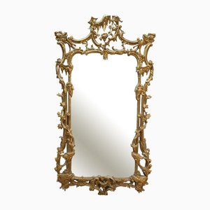 Regency Rectangular Handcrafted Gold Foil Wood Mirror, Spain, 1970s-UZ-1395345