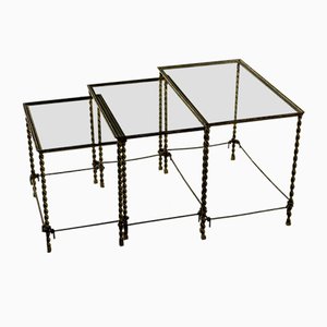 Regency Rope Nesting Tables, 1950s, Set of 3-OXF-2039429