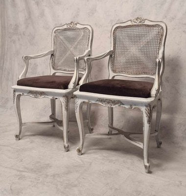 Regency Style Cane Armchairs, 19th Century, Set of 2-BSB-1737024