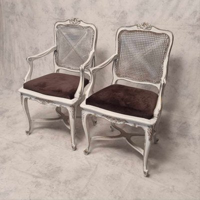 Regency Style Cane Armchairs, 19th Century, Set of 2-BSB-1737024