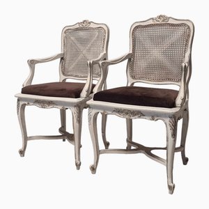 Regency Style Cane Armchairs, 19th Century, Set of 2-BSB-1737024