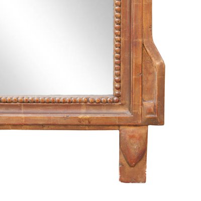 Regency Style Gold Foil Hand Carved Wooden Rectangular Mirror, 1970s-UZ-990167