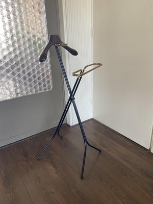 Regency Style Italian Steel & Brass Valet Stands, 1950s, Set of 2-DE-869116