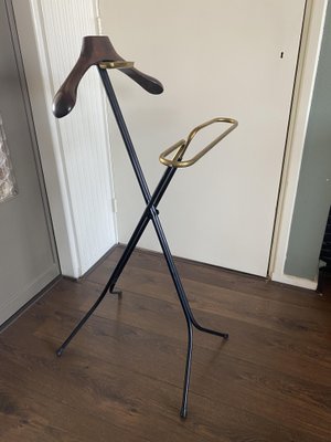 Regency Style Italian Steel & Brass Valet Stands, 1950s, Set of 2-DE-869116