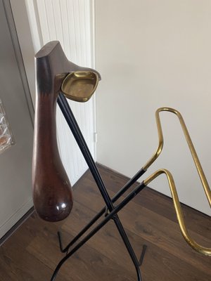 Regency Style Italian Steel & Brass Valet Stands, 1950s, Set of 2-DE-869116