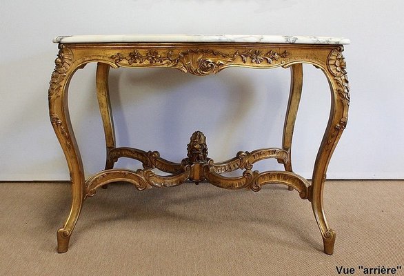 Regency Style Marble & Giltwood Table, Late 19th Century-RVK-1001166