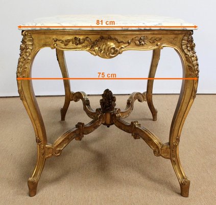 Regency Style Marble & Giltwood Table, Late 19th Century-RVK-1001166