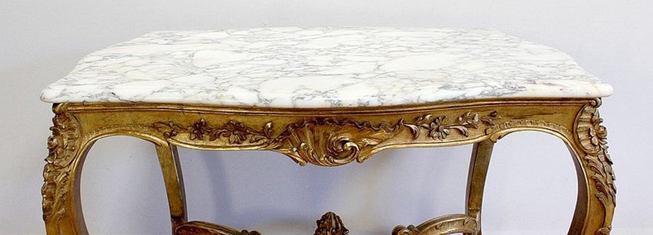 Regency Style Marble & Giltwood Table, Late 19th Century-RVK-1001166