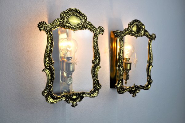 Regency Style Sconces in Cut Glass, Italy, 1980s, Set of 2-EJE-958676