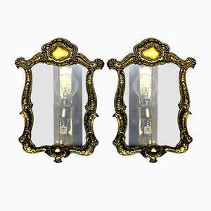 Regency Style Sconces in Cut Glass, Italy, 1980s, Set of 2-EJE-958676