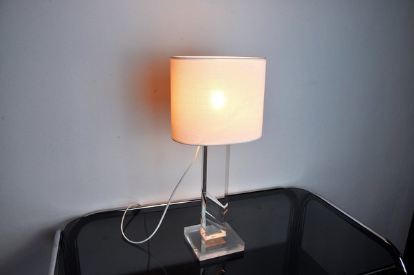 Regency Table Lamp in Methacrylate, France, 1980-EJE-1028488