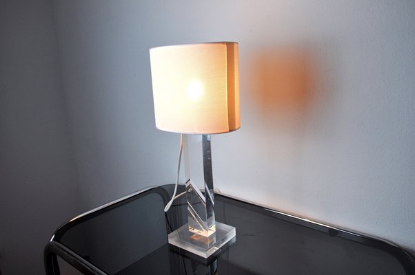 Regency Table Lamp in Methacrylate, France, 1980-EJE-1028488