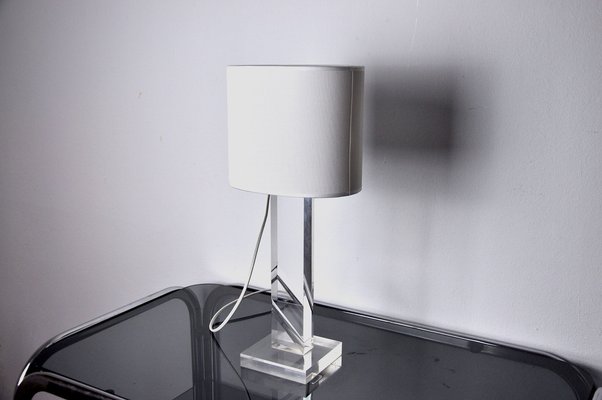 Regency Table Lamp in Methacrylate, France, 1980-EJE-1028488