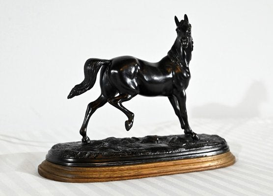 Regula Horse on Wooden Base, Early 20th Century-RVK-1800302