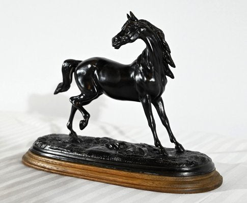 Regula Horse on Wooden Base, Early 20th Century-RVK-1800302