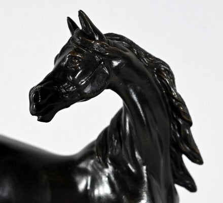 Regula Horse on Wooden Base, Early 20th Century-RVK-1800302