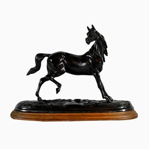 Regula Horse on Wooden Base, Early 20th Century-RVK-1800302