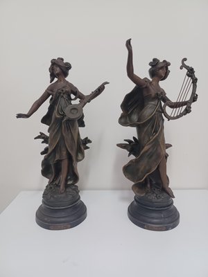 Regula Statues by Auguste Moreau, 19th Century, Set of 2-ZQS-2040390