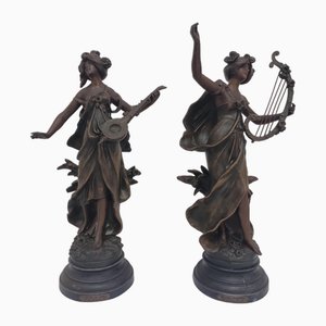 Regula Statues by Auguste Moreau, 19th Century, Set of 2-ZQS-2040390