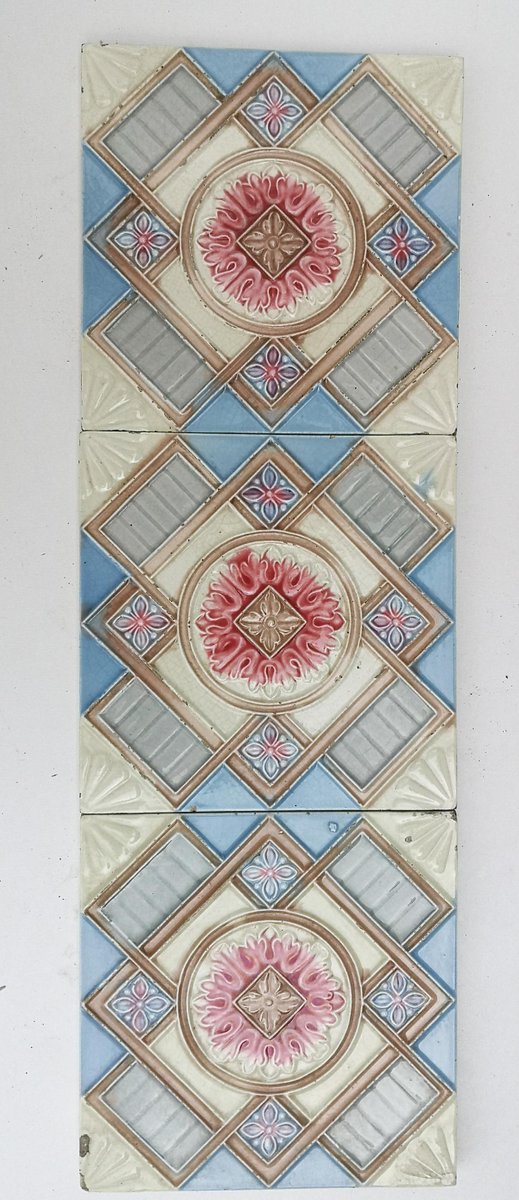 Relief Glazed Tile from Dyle, 1930s