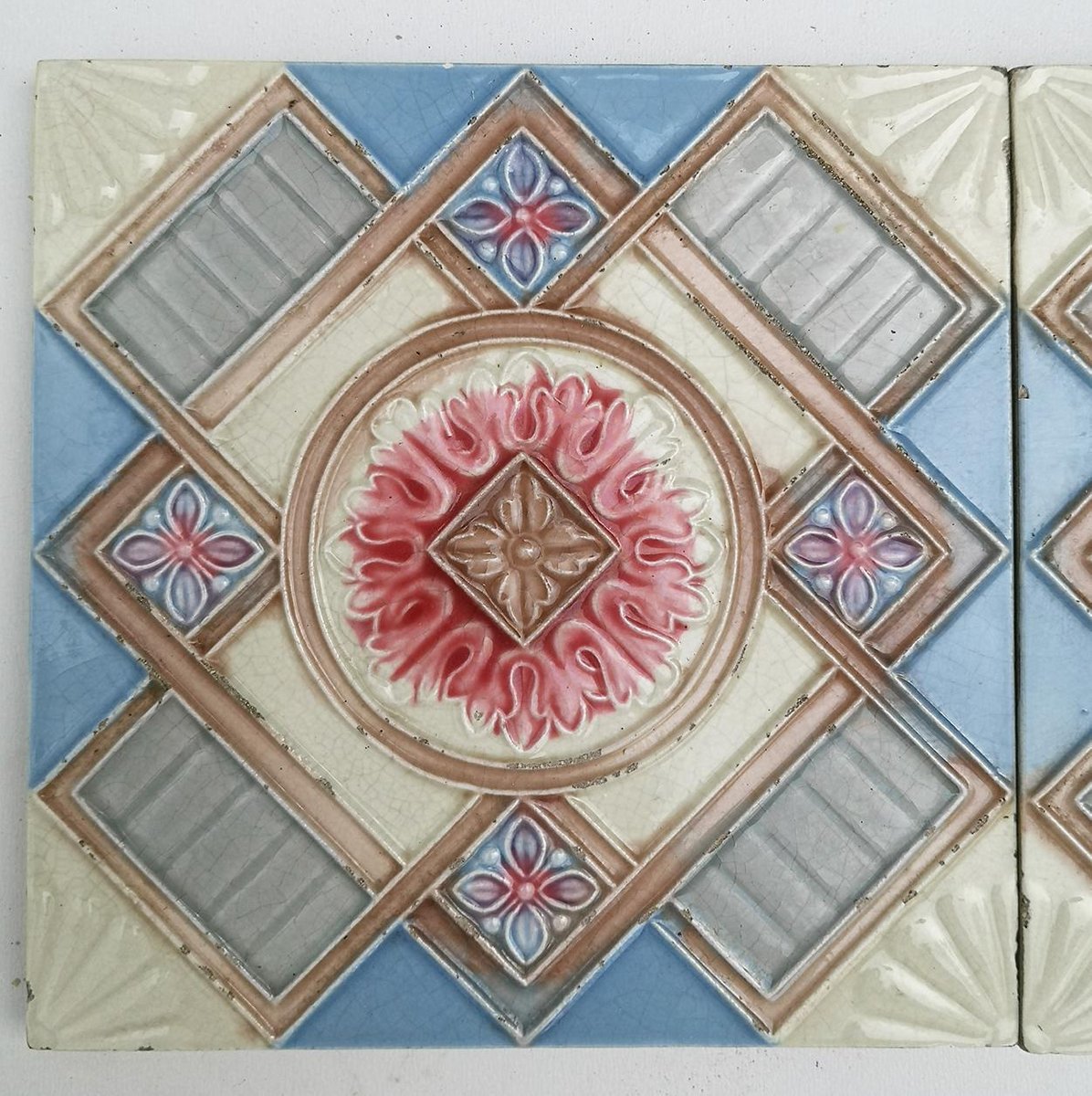 Relief Glazed Tile from Dyle, 1930s