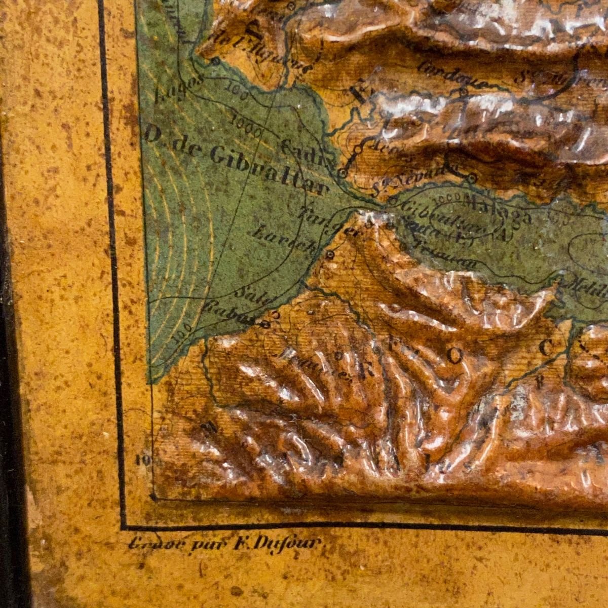 Relief Map of Europe by F. Dufour