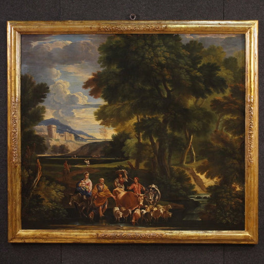 Religious Artist, Flight into Egypt, 1680, Oil on Canvas