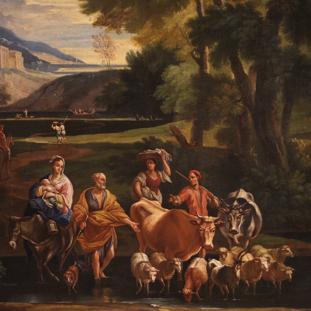 Religious Artist, Flight into Egypt, 1680, Oil on Canvas