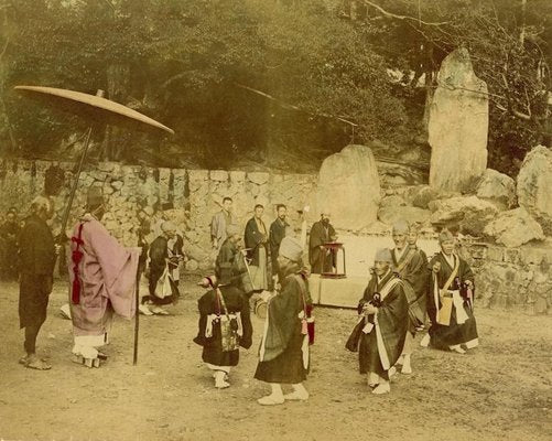 Religious Ceremony in Kyoto - Hand-Colored Albumen Print 1870/1890 1870/1890-ZCI-757120