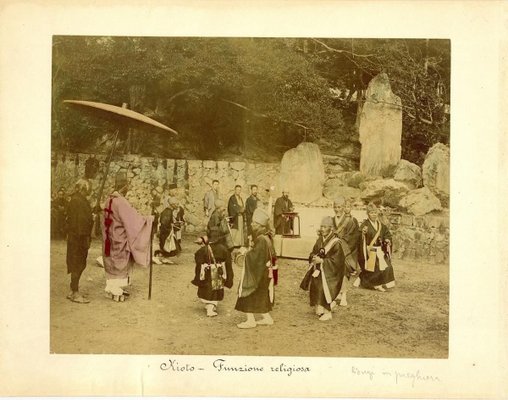 Religious Ceremony in Kyoto - Hand-Colored Albumen Print 1870/1890 1870/1890-ZCI-757120