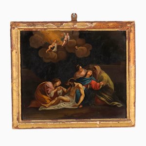 Religious Composition Painting, 16th-Century, Oil on Canvas, Framed-VMM-1338700