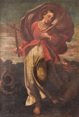 Religious Figurative Painting, 18th-Century, Oil on Canvas-AOI-1360118