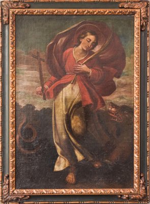 Religious Figurative Painting, 18th-Century, Oil on Canvas-AOI-1360118