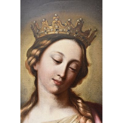 Religious Painting, Saint Catherine, 1600s, Oil on Canvas-YVI-989094