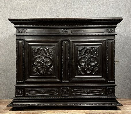 Renaissance Blackened Wood Sideboard-MWB-1817866