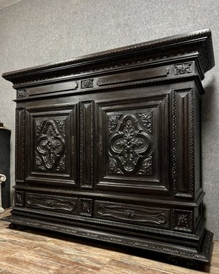 Renaissance Blackened Wood Sideboard-MWB-1817866