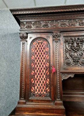 Renaissance Chateau Buffet in Walnut with Brown Patina, 1850-MWB-1273836